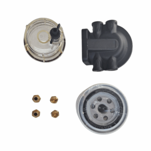 W/SEP FUEL FILTER CLEAR BOWL KIT with Brass fittings